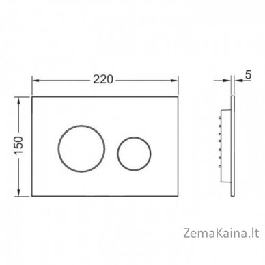 Vandens nuleidimo mygtukas Tece 9240920, baltas 1