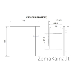 Ventiliatorius SOLER&PALAU SILENT-100 CZ DESIGN 5210601800