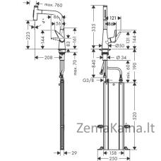 Virtuvinis maišytuvas su ištraukiama žarna Hansgrohe Talis Select M51 73868000