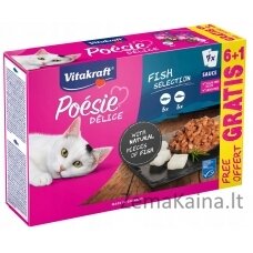 VITAKRAFT Poésie Delice Fish selection - šlapias kačių maistas - 6 + 1 x 85g