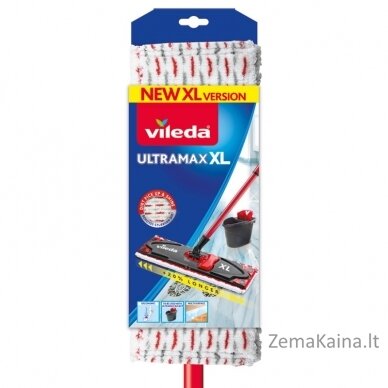 Vileda Ultramax XL mop Wet Microfiber Red, White 6