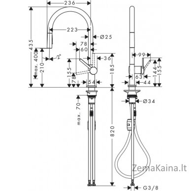 Virtuvinis maišytuvas Hansgrohe 72800800 Talis M54 matinis 1