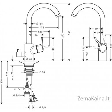 Virtuvinis maišytuvas Hansgrohe Talis M52 14875000 2