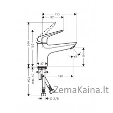 Vonios maišytuvas Hansgrohe Novus 71322000