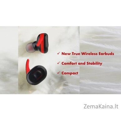 V.Silencer Ture Wireless Earbuds black/red 2