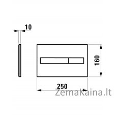 WC klavišas  LIS Dual Flush, chromas 8956610040001