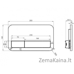 WC klavišas Villeroy&Boch 922490AN matinis juodas