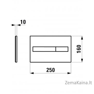 WC klavišas  LIS Dual Flush, chromas 8956610040001 1