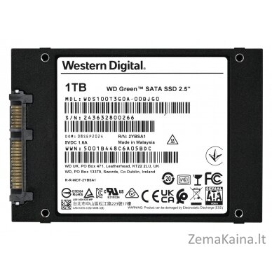 Western Digital Green WD 2.5" 1000 GB „Serial ATA III“ SLC 4