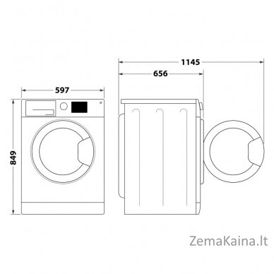 Whirlpool džiovyklė su šilumos siurbliu W7 D94WB EE 6