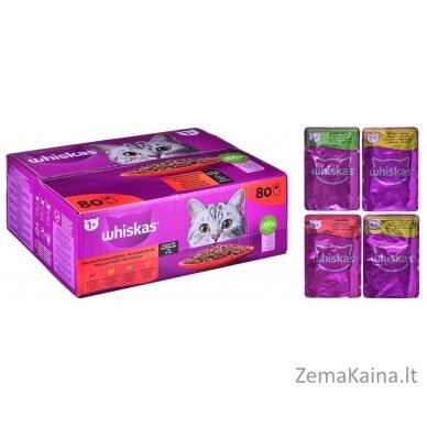 WHISKAS saszetki mix w sosie dla kota 80x85g 1