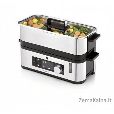 WMF KITCHENminis 0415090011 garų puodas 2 krepšys(iai / ių) Stalviršis 900 W Juoda, Nerūdijančiojo plieno 9